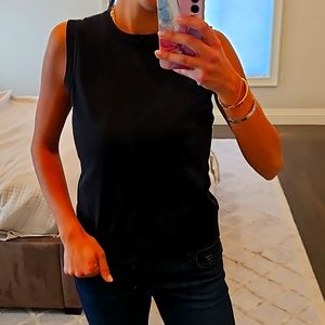 WOMEN'S J. CREW BLACK SLEEVELESS SWEATER TOP SZ SMALL $45